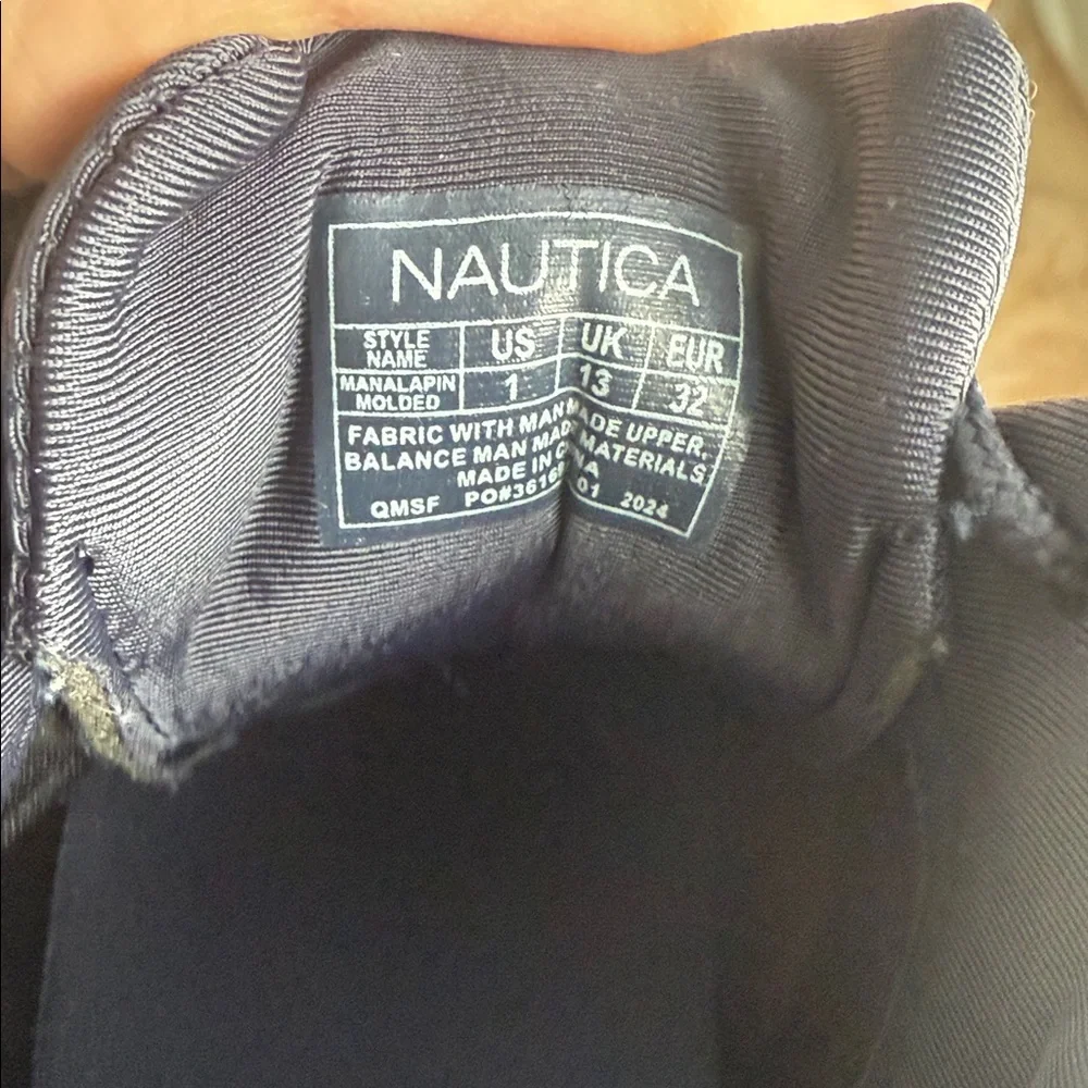 Nautica Manapin Boys Navy Blue/White. Mesh Lace Up athletic Sneakers Size 1